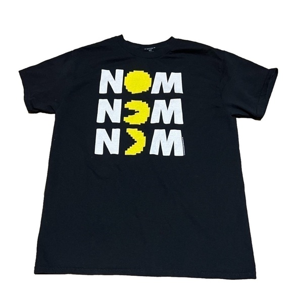 Pac-man Nom Nom Nom Men’s Tee (Sz M) - Picture 2 of 6
